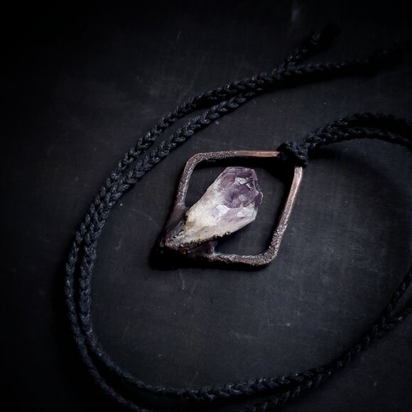 Amethyst Electroformed Necklace - Picture 7 of 7